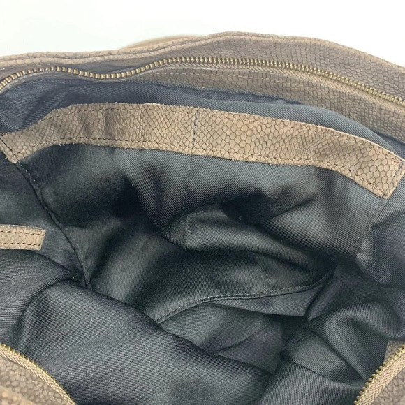 Corsia Women's Snakeskin Style Scale Pattern‎ Leather Deep Tote Bag - Picture 10 of 14